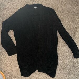 Express distressed chenille cardigan sz M